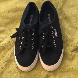 Black Superga sneakers